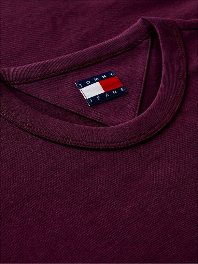 Mov Tricou Cu Guler Rotund Tommy Badge  Barbati