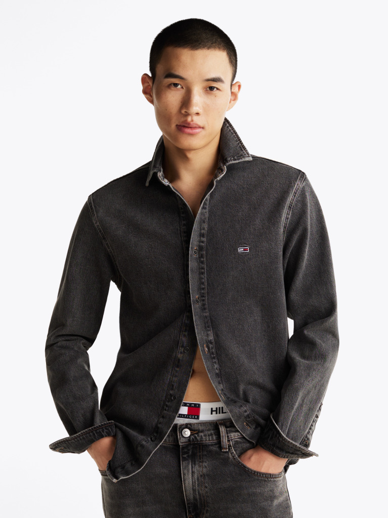 Denim Hanorac Regular Fit Din Denim Decolorat  Barbati