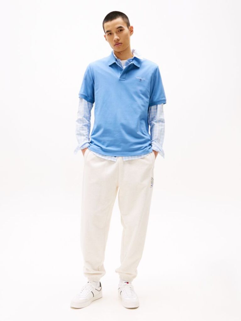 Blue Tricou Polo Croiala Regular Fit  Barbati