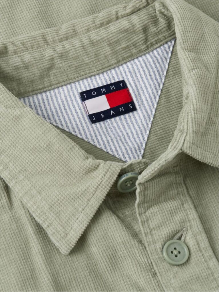 Verde Camasa Overshirt Din Catifea De Tip Cord Brick  Barbati