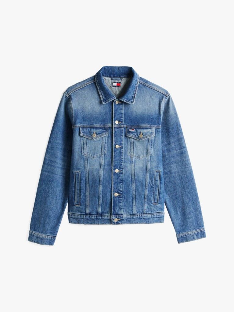 Denim Jacheta De Tip Trucker Ryan Cu Broderie Pe Spate Cu Stema  Barbati