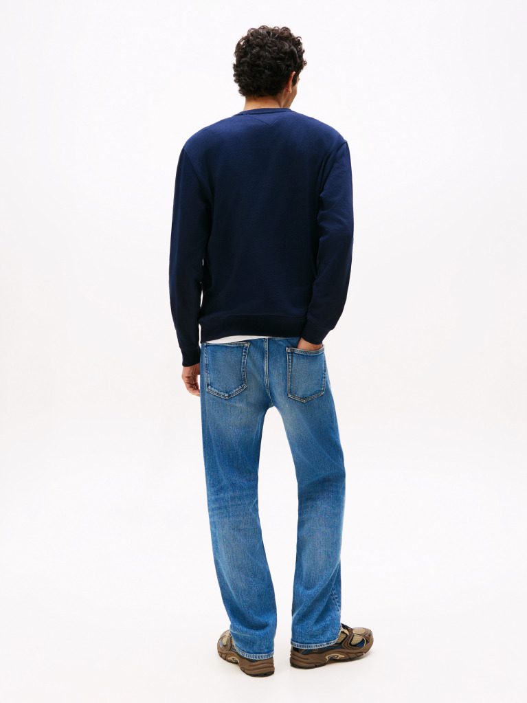 Blue Bluza Heritage Varsity Cu Guler Rotund  Barbati