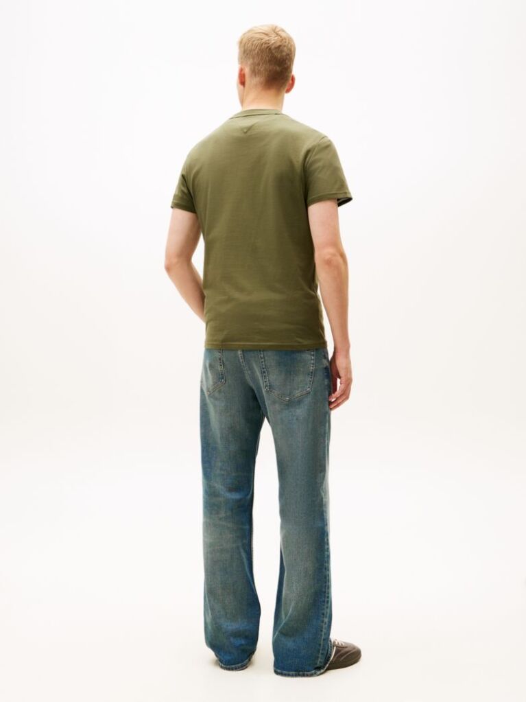 Verde Varsity Tricou Slim Cu Logo  Barbati
