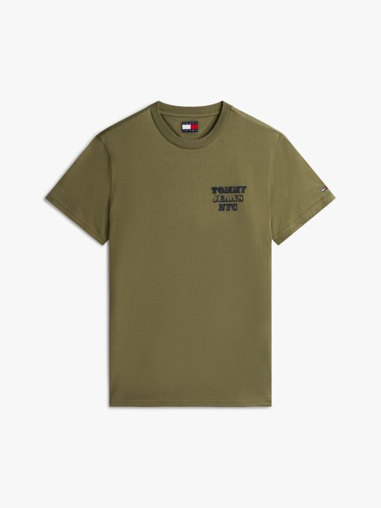 Verde Varsity Tricou Slim Cu Logo  Barbati