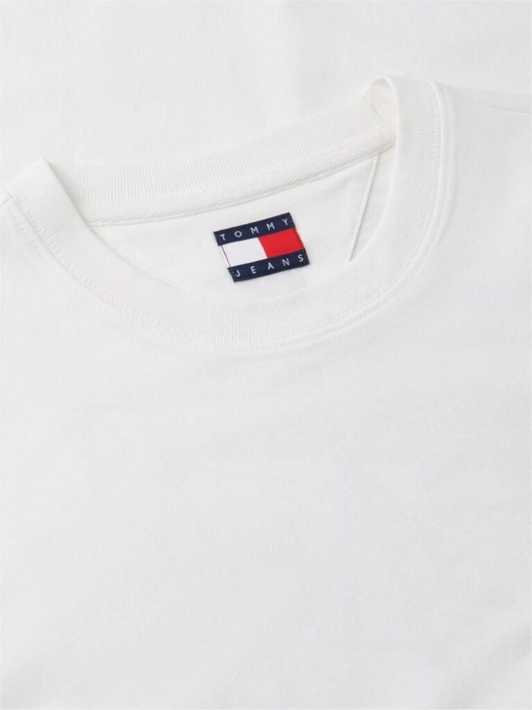 Alb Tricou Din Jersey Lejer Cu Imprimeu Pe Spate  Barbati