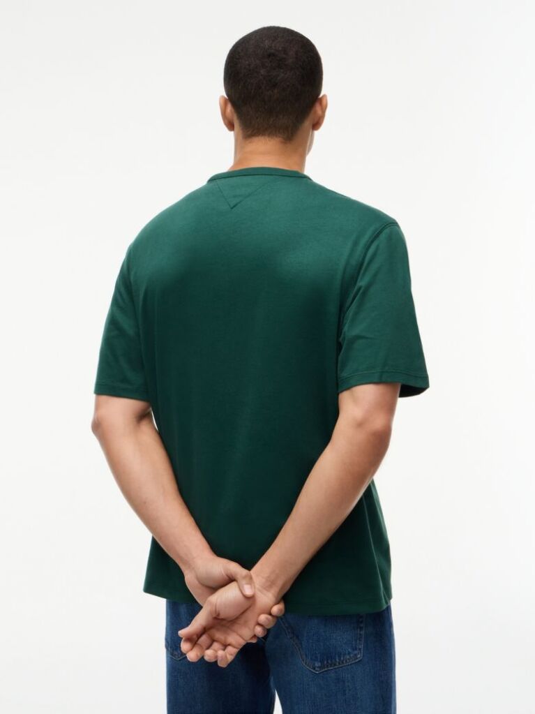 Verde T-Shirt Din Jerseu Oversized Cu Logo Clasic  Barbati