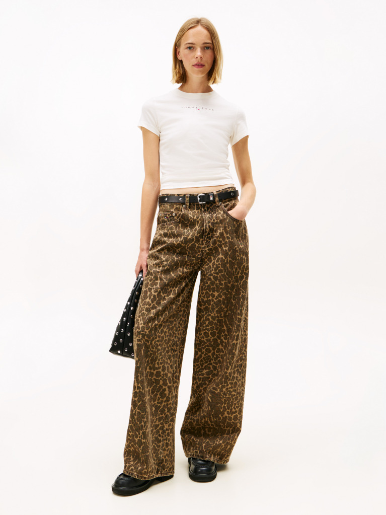 Alb Tricou Slim Bling Linear  Femei