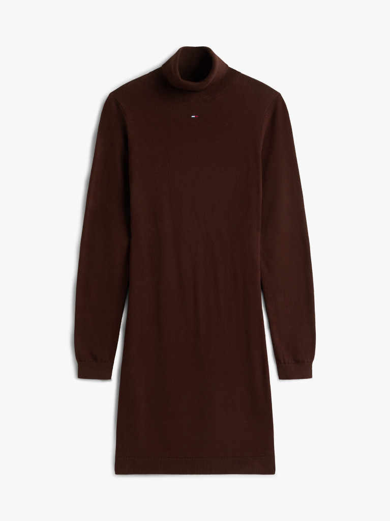 Maro Rochie Pulover Slim Midi Cu Guler Inalt  Femei