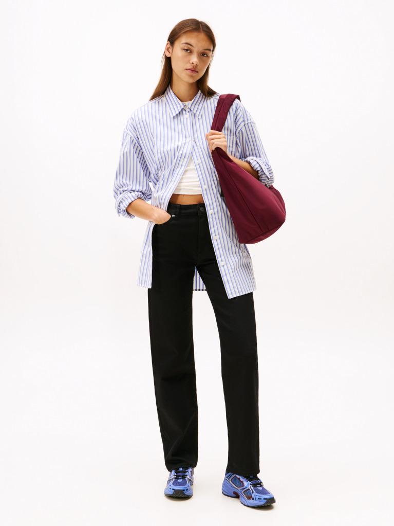Denim Blugi Negri Slim Cu Talie Medie  Femei