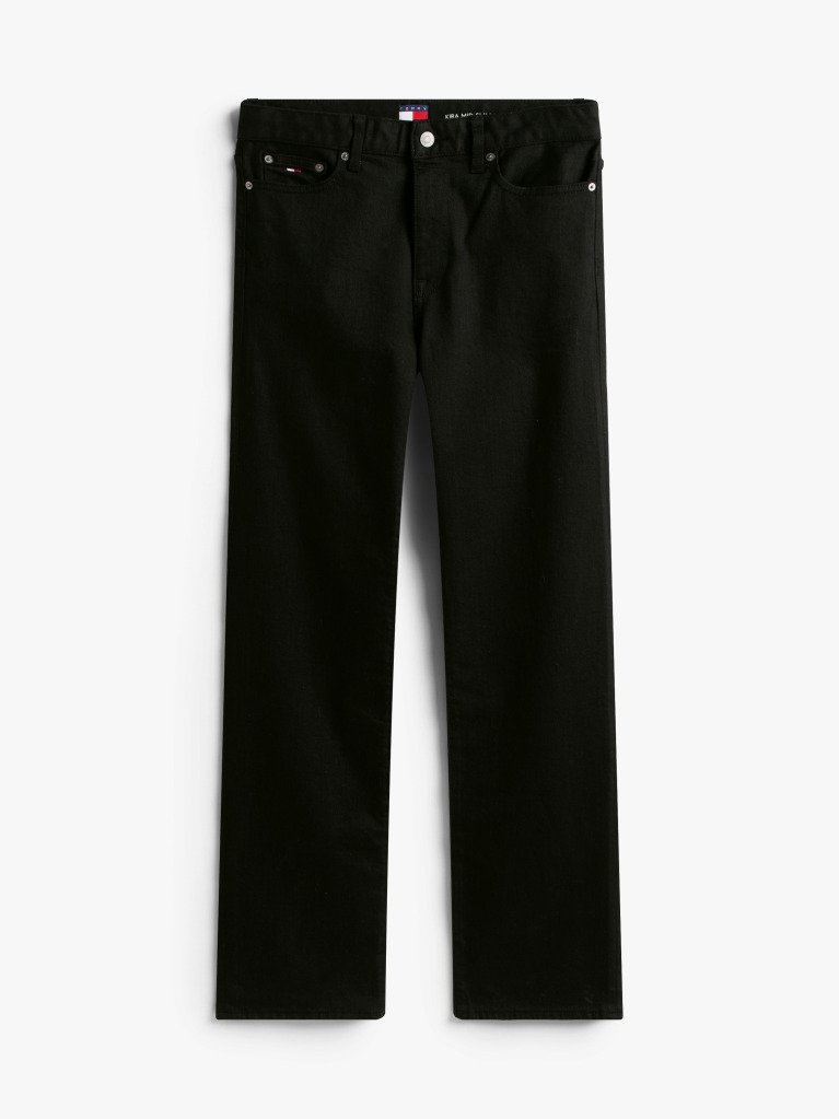 Denim Blugi Negri Slim Cu Talie Medie  Femei
