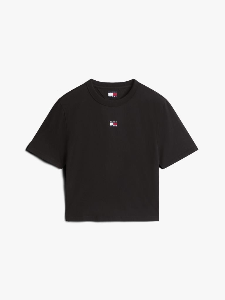 Negru Tricou Boxy  Femei