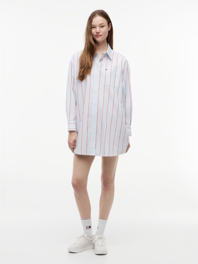 Multi Rochie Tip Camasa Cu Dungi  Femei