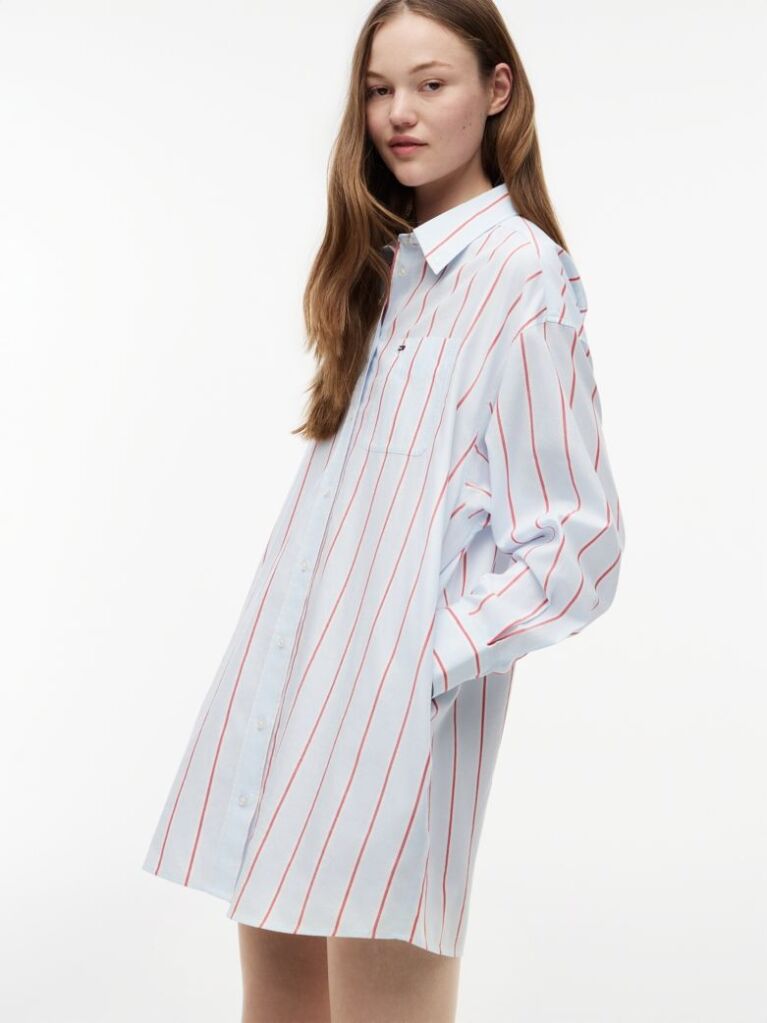 Multi Rochie Tip Camasa Cu Dungi  Femei