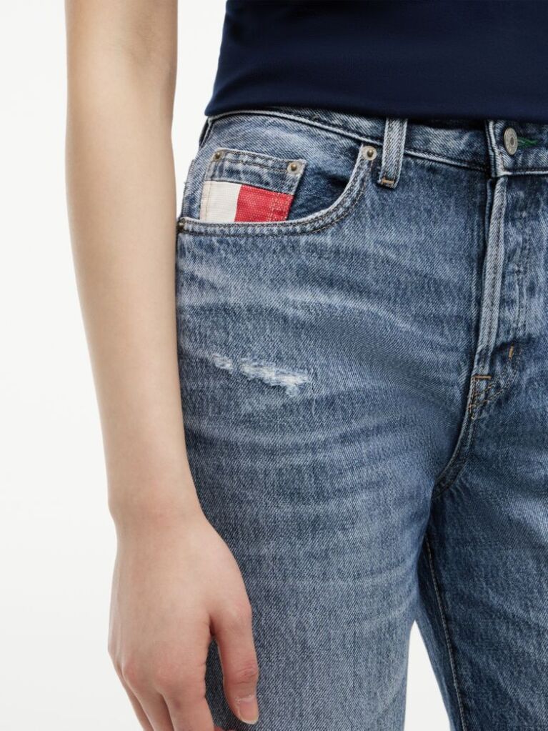 Denim Vintage Blugi Drepti Cu Croiala Slim Talie Medie  Femei