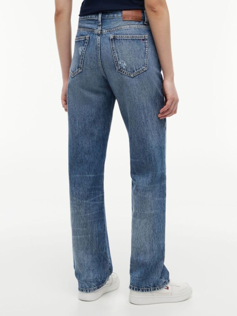 Denim Vintage Blugi Drepti Cu Croiala Slim Talie Medie  Femei