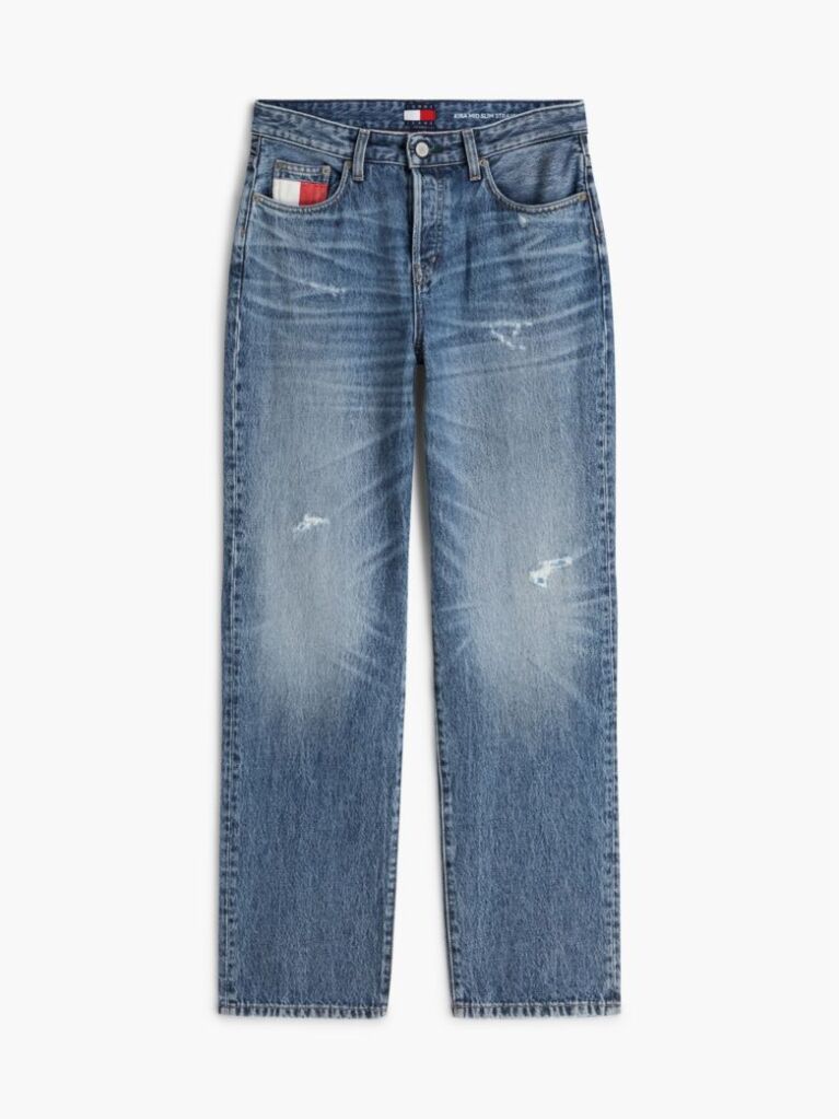 Denim Vintage Blugi Drepti Cu Croiala Slim Talie Medie  Femei