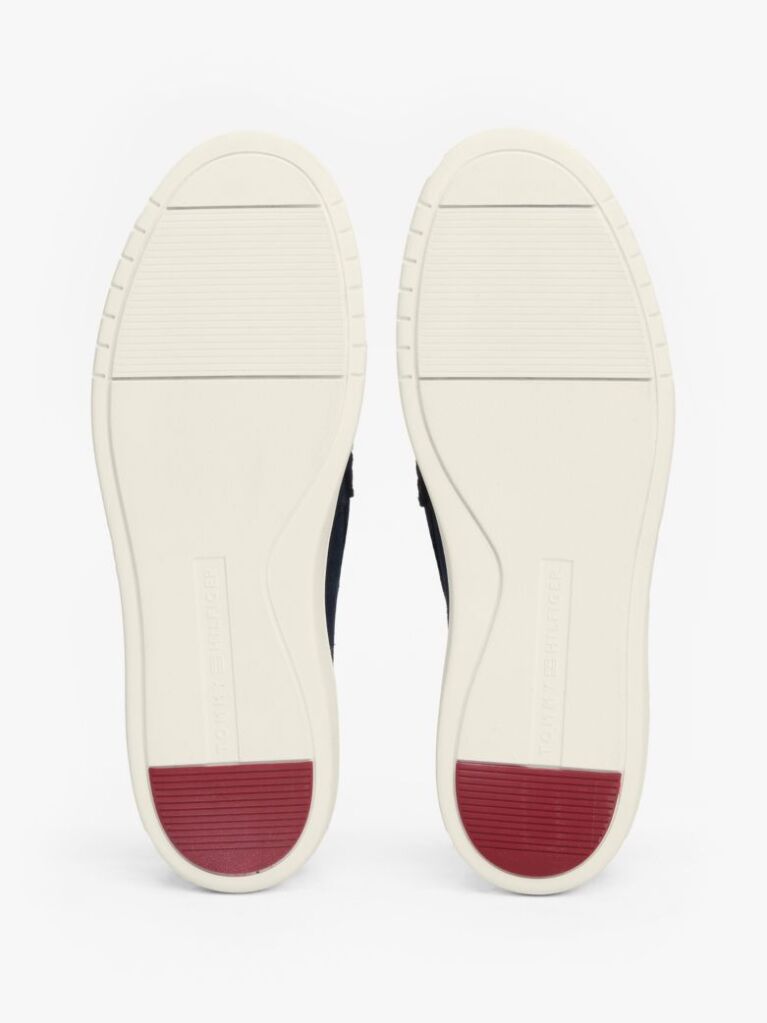 Blue Mocasini Slip-On Din Piele Intoarsa Cu Semnatura Brandului  Barbati