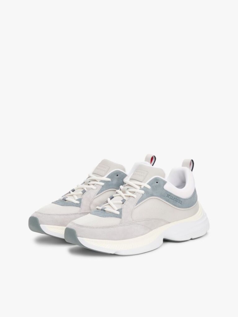 Gri Pantofi Sport Moderni Cu Textura Contrastanta  Barbati
