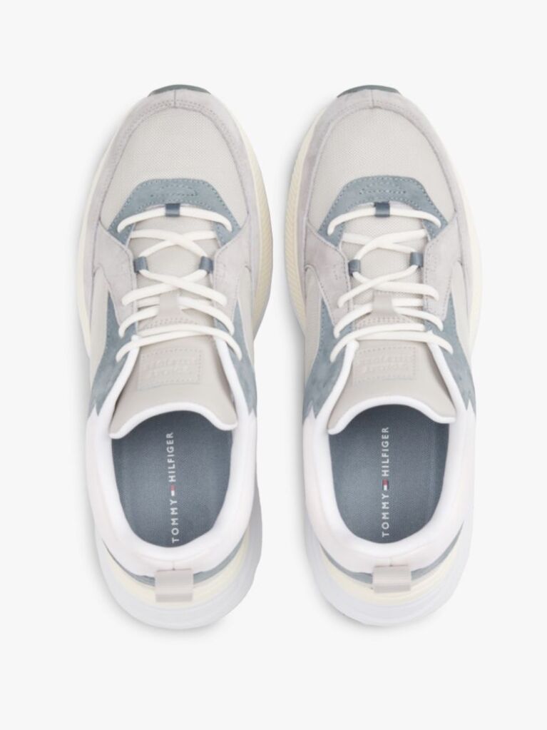 Gri Pantofi Sport Moderni Cu Textura Contrastanta  Barbati