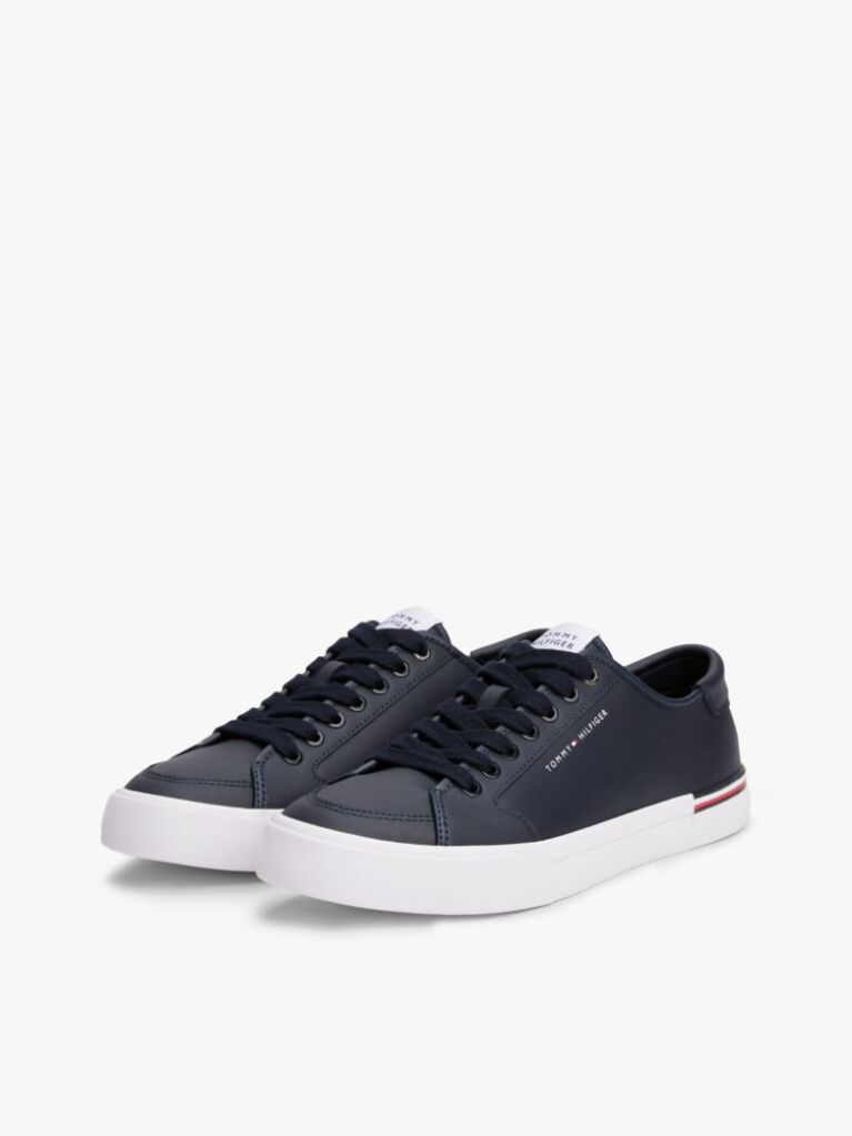 Blue Debossed Logo Trainers  Men