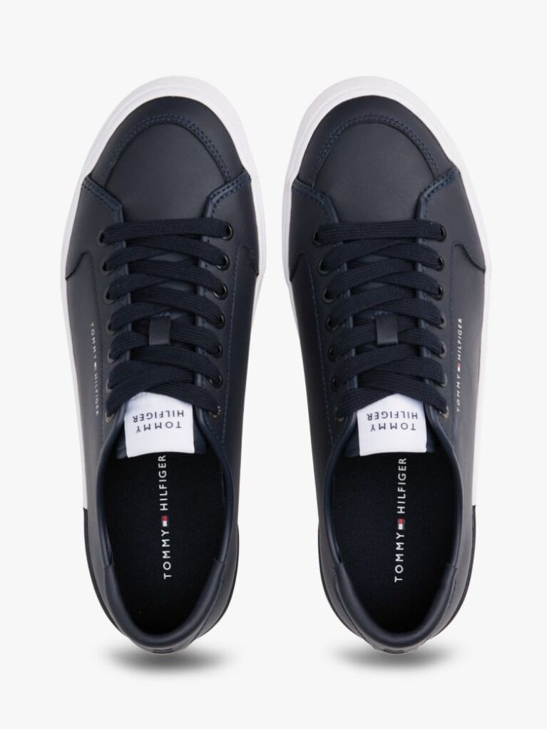 Blue Debossed Logo Trainers  Men