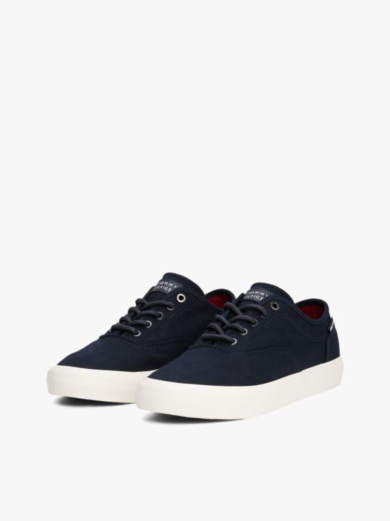 Blue Pantofi Sport Din Panza Cu Logo Embosat  Barbati