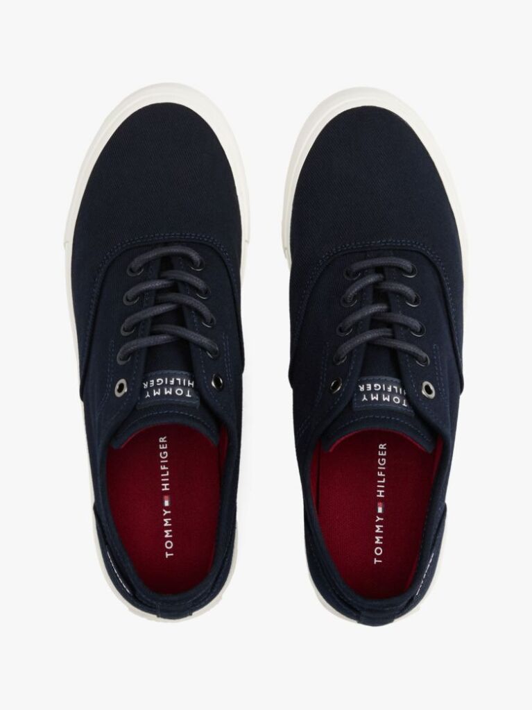 Blue Pantofi Sport Din Panza Cu Logo Embosat  Barbati
