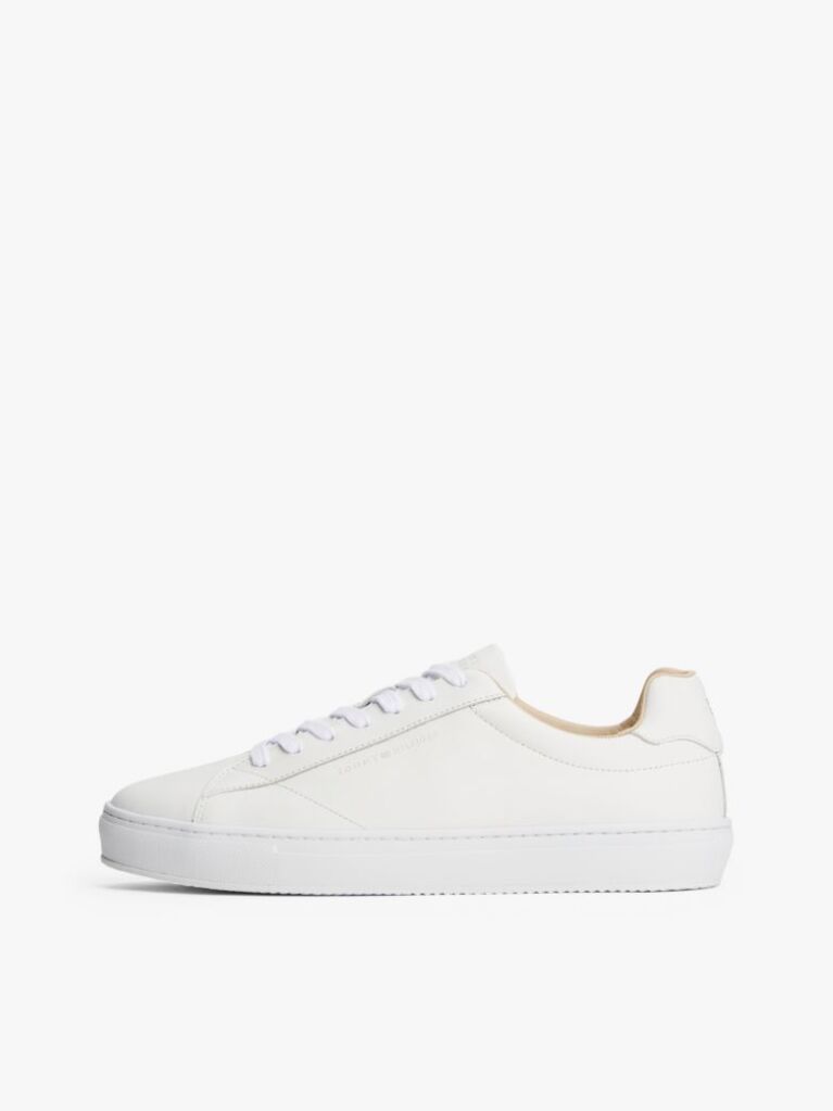 Alb Pantofi Sport Din Piele Cu Talpa Cupsole  Barbati