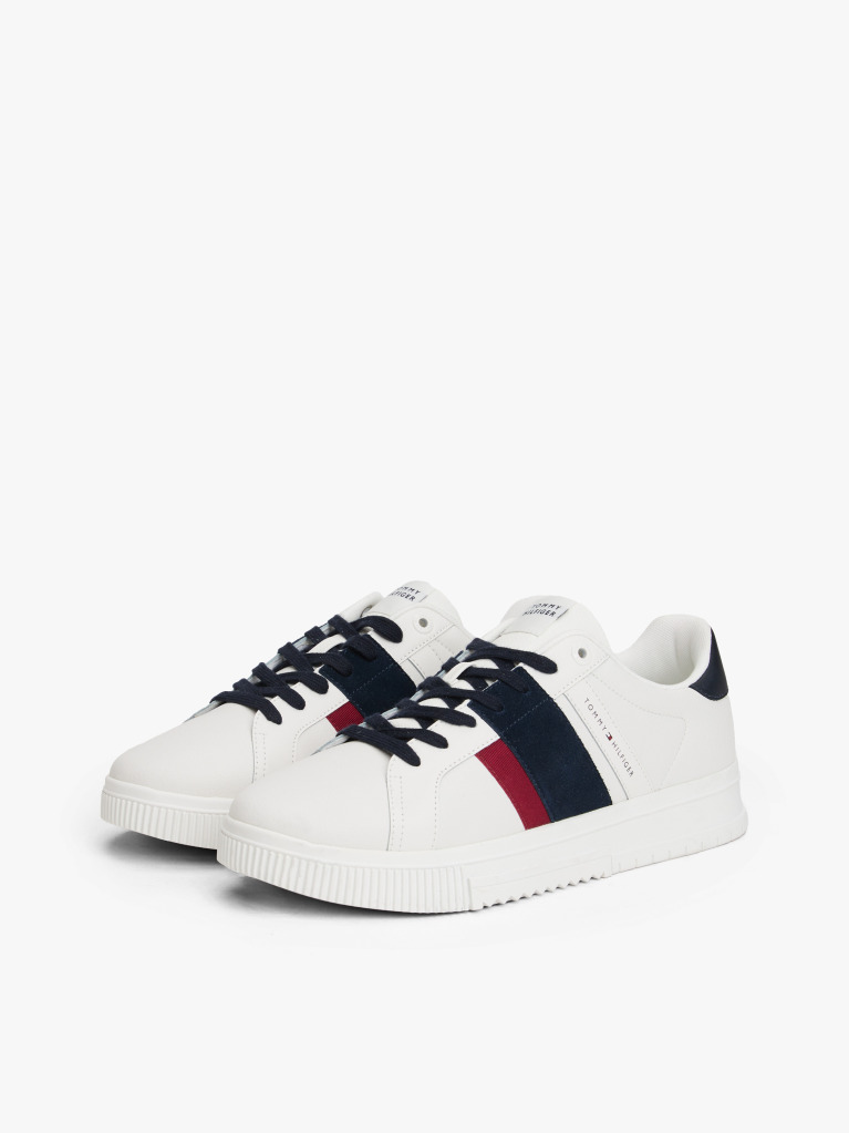 Bej Sneakers Cu Texturi Mixte Si Talpa Fine Cleat  Barbati