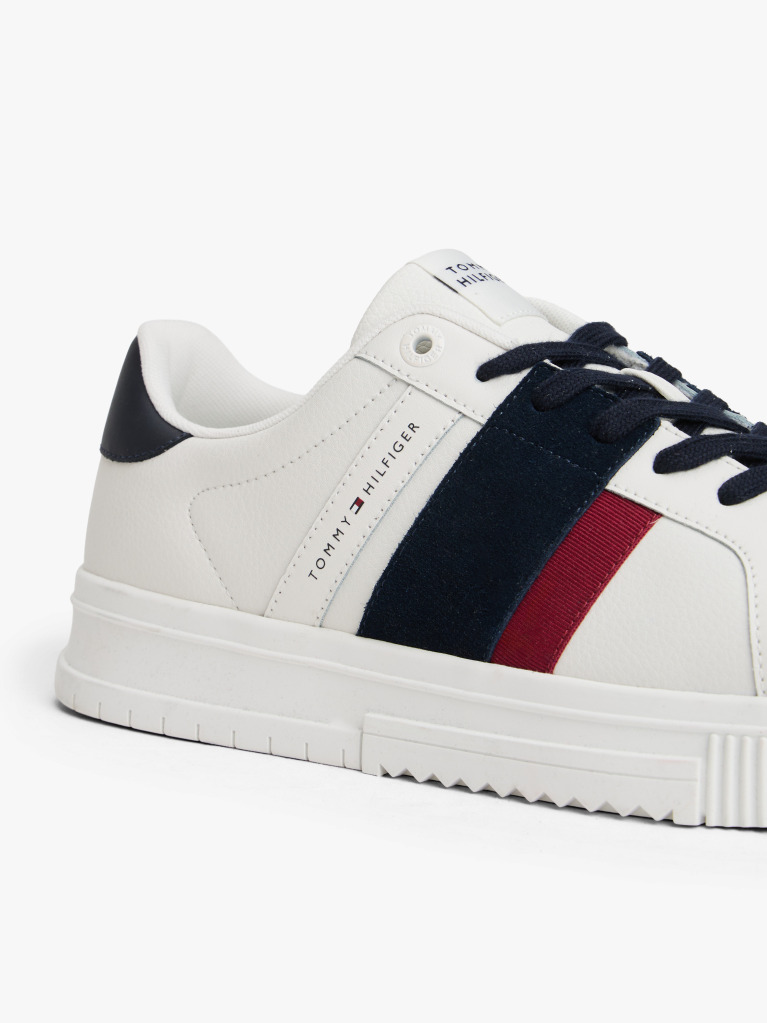 Bej Sneakers Cu Texturi Mixte Si Talpa Fine Cleat  Barbati