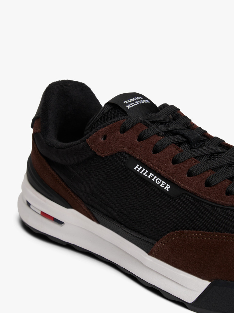 Multi Sneakers Retro Cu Piele Intoarsa Si Talpa Cleat  Barbati