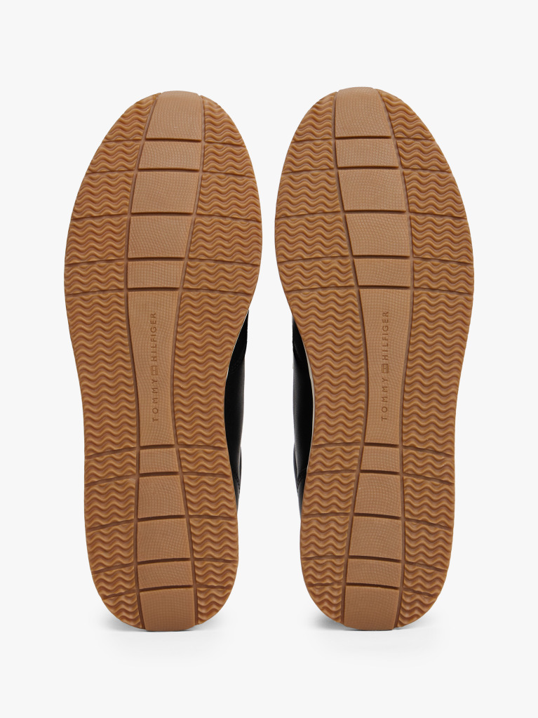 Negru Sneakers Hibrid Din Piele Cu Talpa Fine Cleat  Barbati