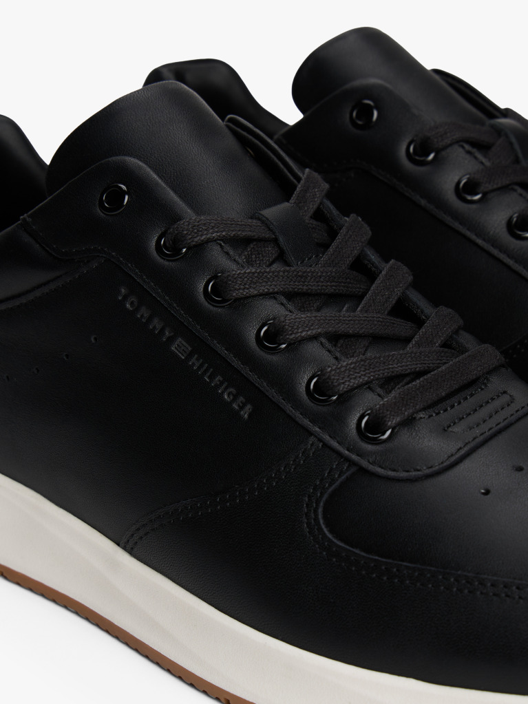 Negru Sneakers Hibrid Din Piele Cu Talpa Fine Cleat  Barbati