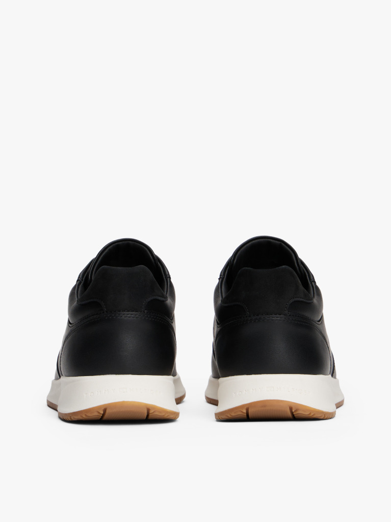 Negru Sneakers Hibrid Din Piele Cu Talpa Fine Cleat  Barbati