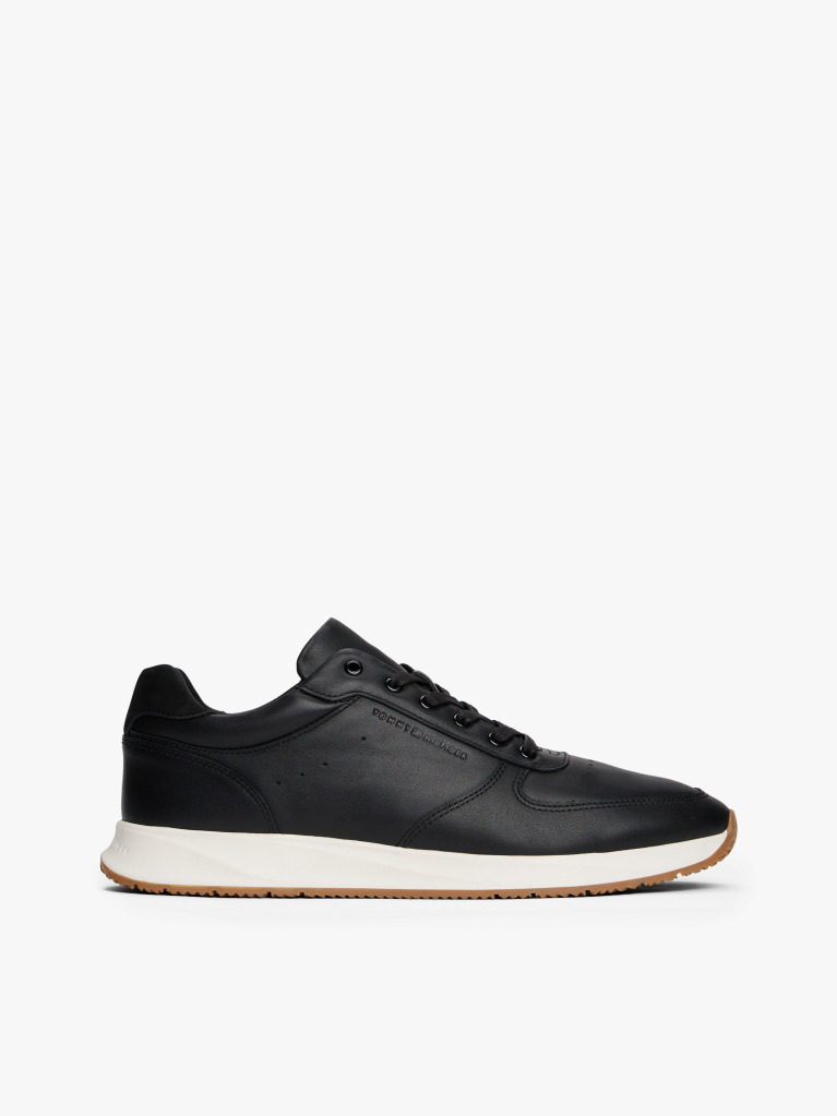 Negru Sneakers Hibrid Din Piele Cu Talpa Fine Cleat  Barbati
