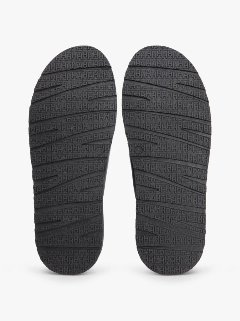 Negru Sandale Din Piele Cu Curea Crossover  Barbati