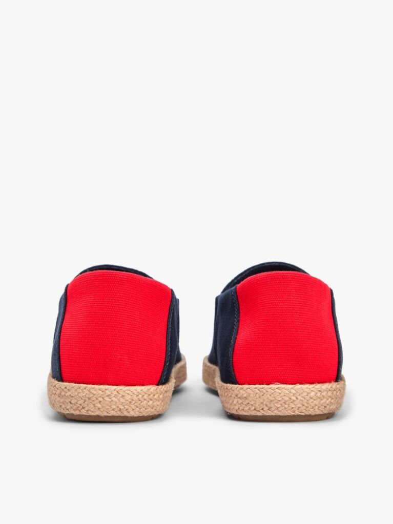Blue Espadrile Din Panza Brodate Cu Steaguri  Barbati