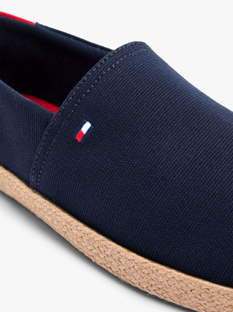Blue Espadrile Din Panza Brodate Cu Steaguri  Barbati