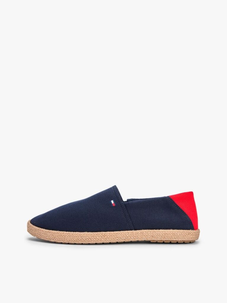 Blue Espadrile Din Panza Brodate Cu Steaguri  Barbati