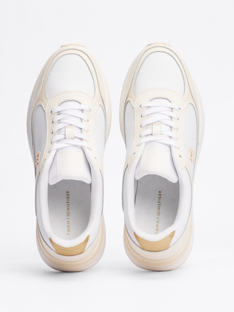 Alb Pantofi Sport Din Piele TH Monogram  Femei