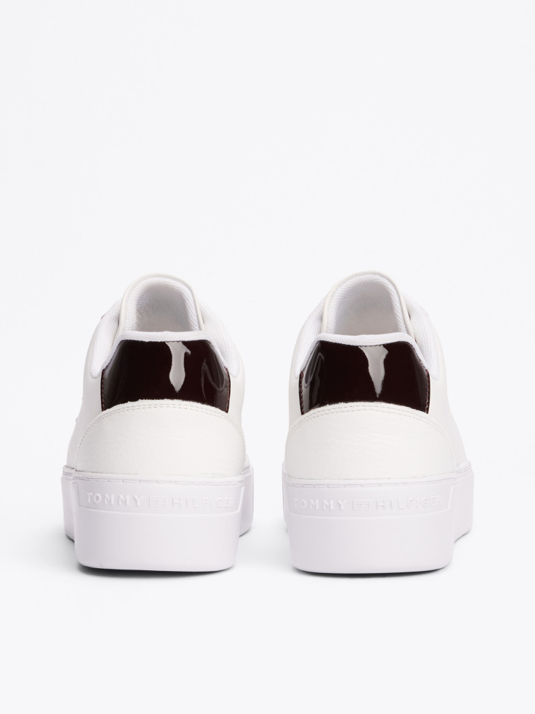 Alb Pantofi Sport Flatform Din Piele  Femei