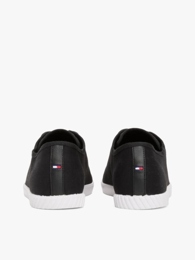 Negru Pantofi Sport Din Panza Cu Broderie Steag  Femei