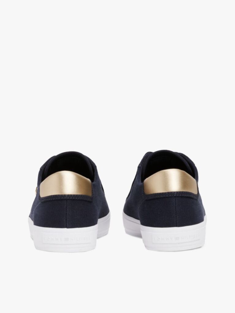 Blue Pantofi Sport Din Panza Cu Panou Metalic   Femei