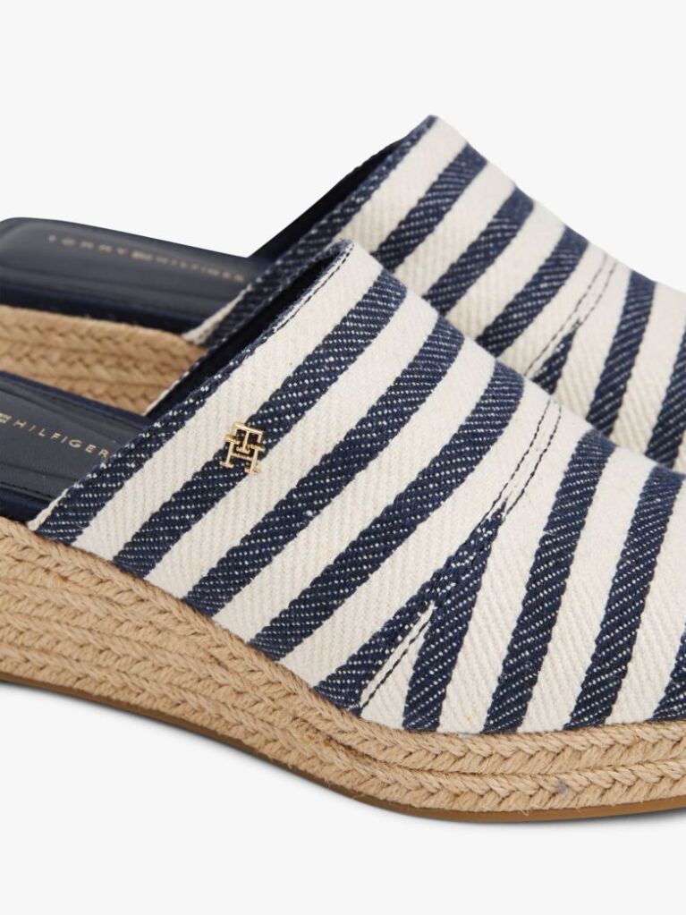 Multi Espadrile Cu Toc Wedge Si Dungi  Femei