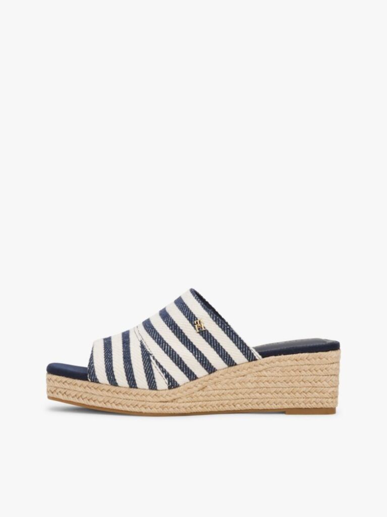 Multi Espadrile Cu Toc Wedge Si Dungi  Femei