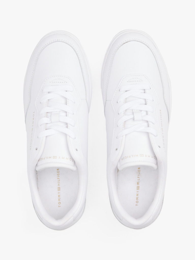 Alb Sneakers Cu Talpa Cupsole Din Piele Embosata  Femei