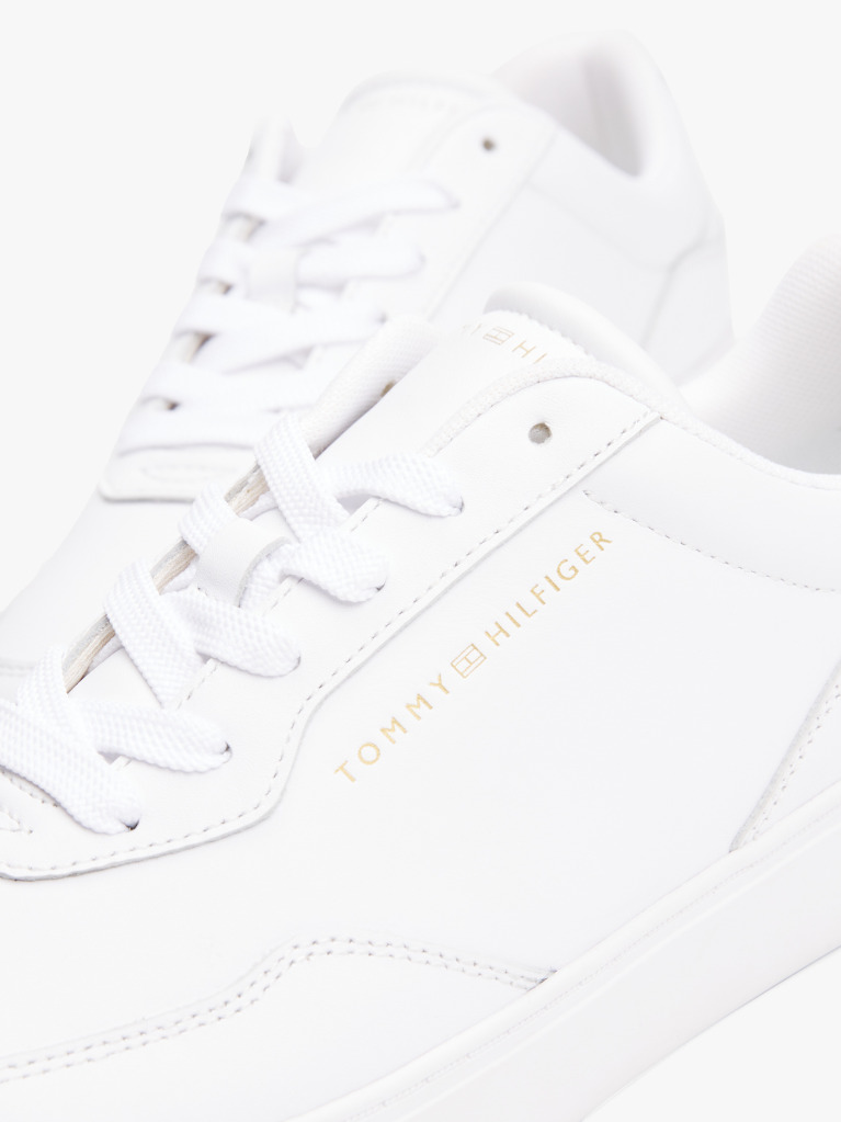 Alb Sneakers Cu Talpa Cupsole Din Piele Embosata  Femei
