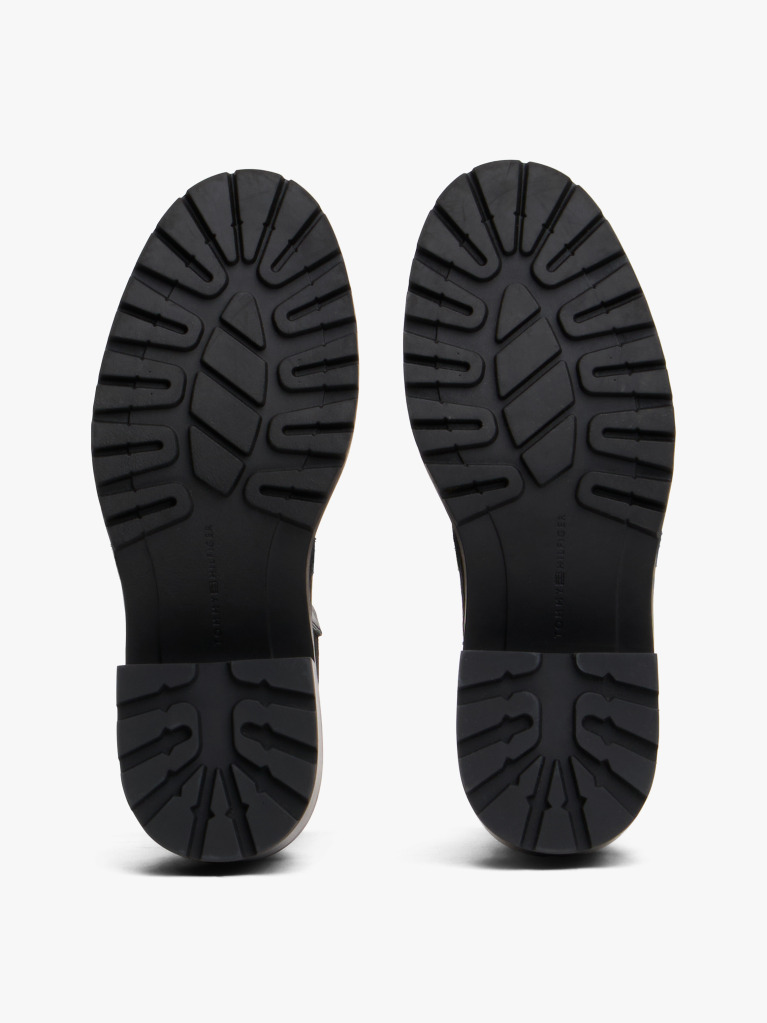 Negru Cizme Chelsea Din Piele Cu Talpa Cleat  Femei