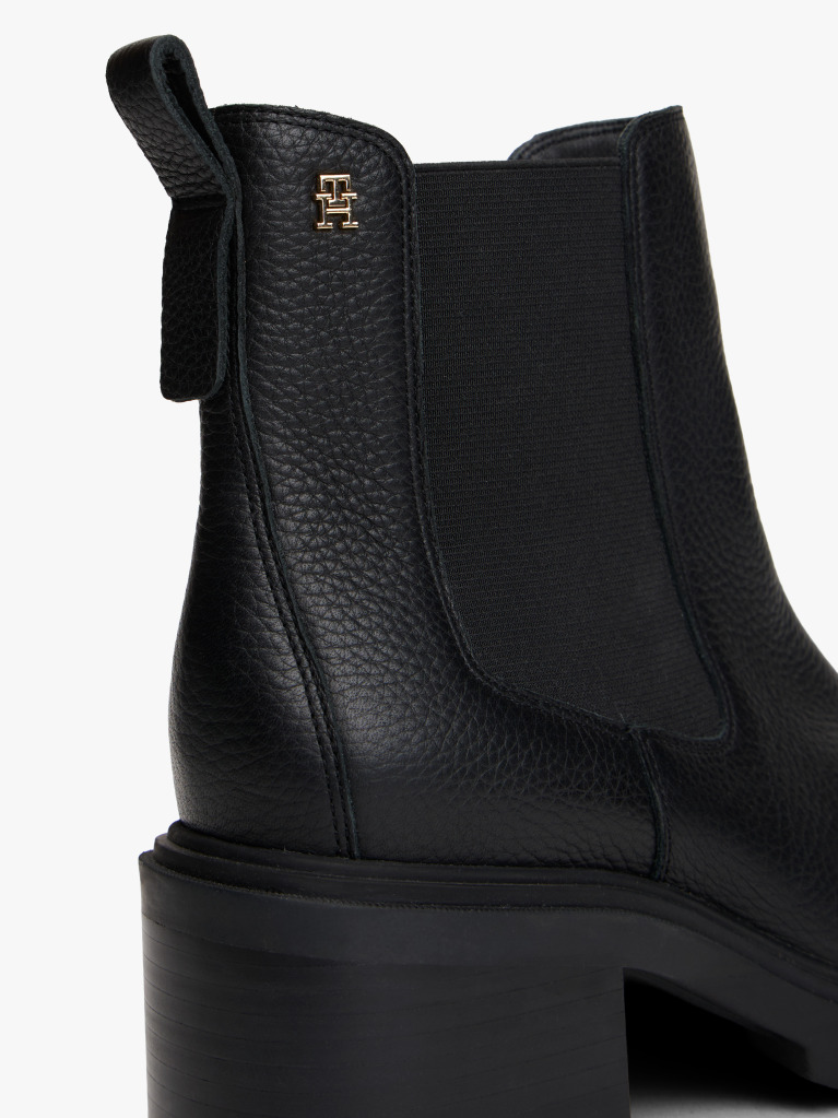 Negru Cizme Chelsea Din Piele Cu Talpa Cleat  Femei