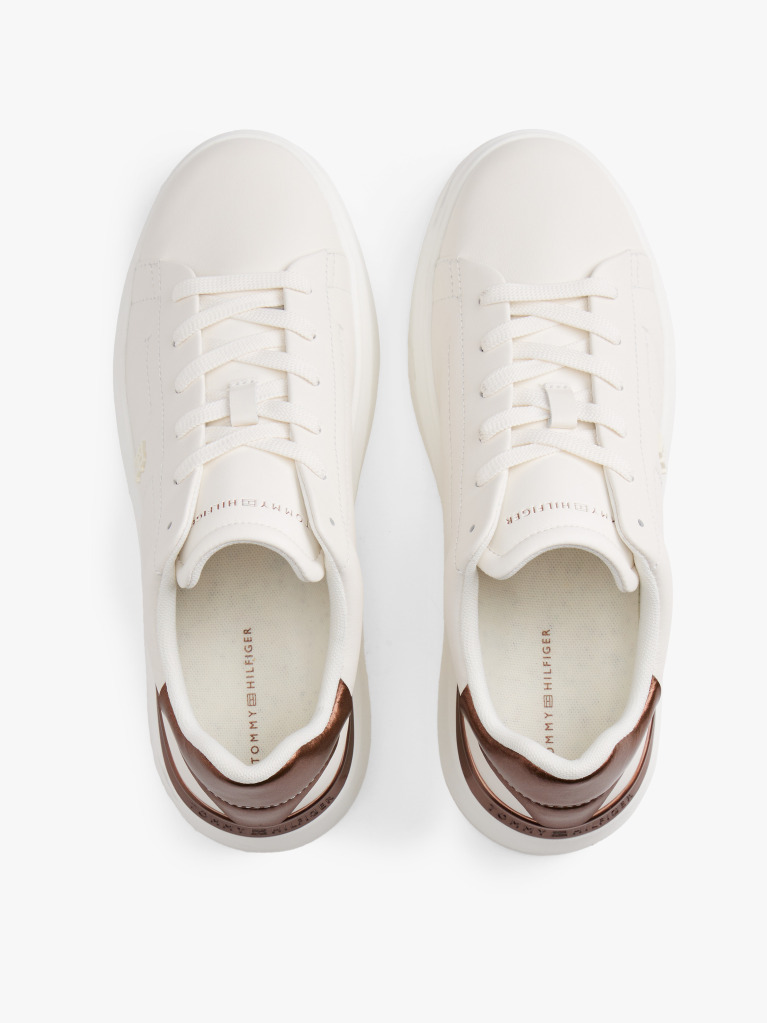 Alb Sneakers Chic Cu Platforma  Femei